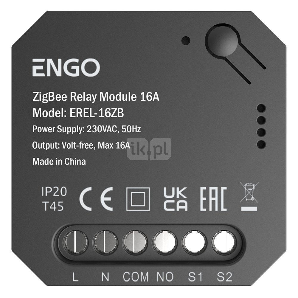 Przekaźnik załączający Zigbee ENGO CONTROLS EREL-16ZB 230-230 V