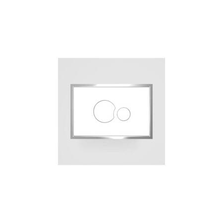 Przycisk spłukujący SG706 szkło/tworzywo biały/biały