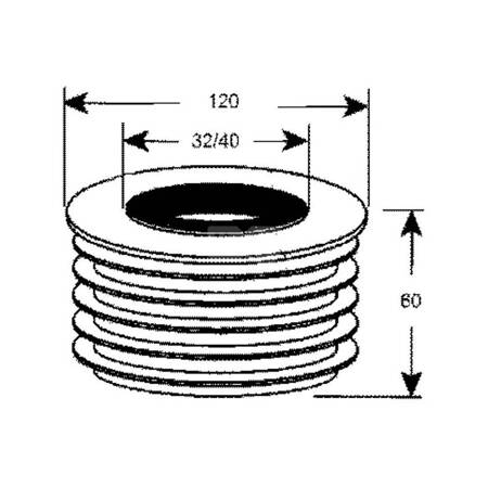 Redukcja kanalizacyjna 110/32mm