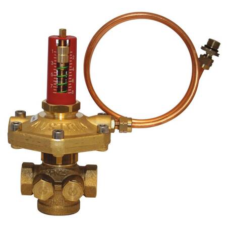 Regulator ciśnienia różnicowego HERZ 60 kPa, mosiądz DN 20, zakres przepł. 25…60 kPa