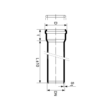 Rura kanalizacyjna zewnętrzna PP-MD MAGNAPLAST KG2000 160 x 500 x 4.9 z kielichem kolor zielony, klasa SN 10