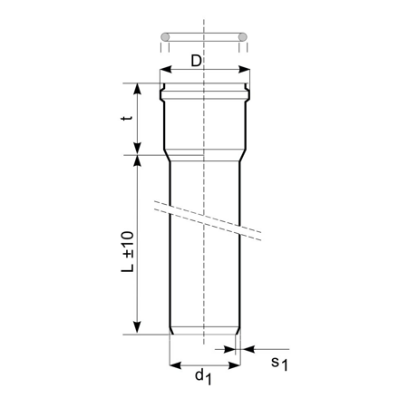 Rura kanalizacyjna zewnętrzna PVC-U MAGNAPLAST KGEL 160 x 3000 x 4.7 z kielichem wydłużonym lita pomarańczowa, klasa C - SN 8