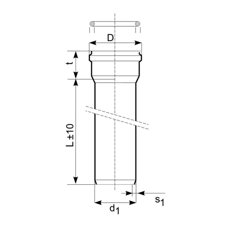 Rura kanalizacyjna zewnętrzna pvc-u MAGNAPLAST KGEL 160 x 1000 x 4.7 z kielichem lita pomarańczowa, klasa C - SN 8