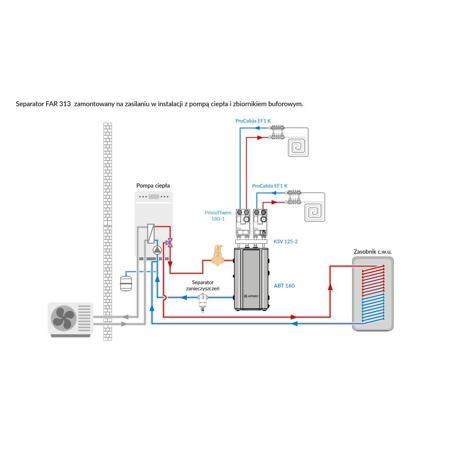 Separator mikropęcherzy AFRISO FAR 313, do C.O., do klimatyzacji, 10 bar / 110'C, 1 1/4 '' (GW)Instalacje i źródła ciepła