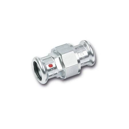 Śrubunek SANHA Therm trzyczęść., stal, 15mm x 15mm (zw x zw)