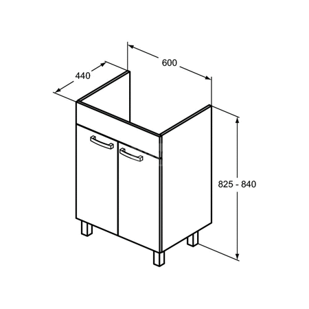 TEMPO SZAFKA STOJĄCA POD UMYW. 60 CM