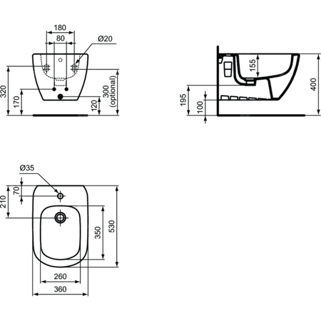 TESI BIDET WISZĄCY BLMAT