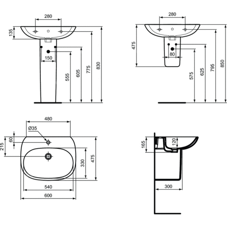 TESI UMYWALKA 60 CM LIGHT DESIGN