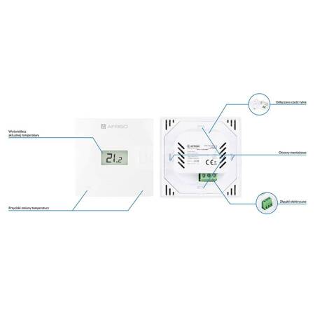 Termostat AFRISO RT01 zasilanie 230 V AC floorcontrol 5-35'C