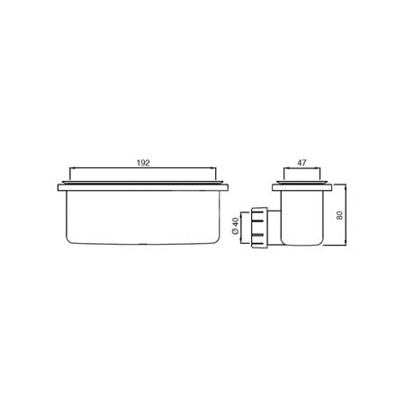 ULTRAFLAT NEW Syfon z prostokątną pokrywą BLC