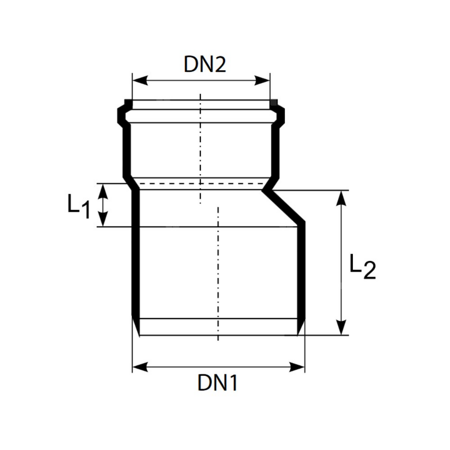 Złącze MAGNAPLAST KG 2000 KGR redukcja, PP-md (zielony), DN 315 x DN 250 (ww x wz), do kanalizacji