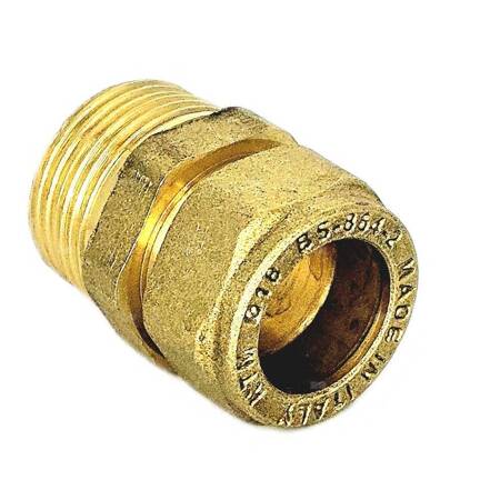 Złączka prosta skręcana QIK Do rur miedzianych, mosiądz, 3/8'' x 8 mm (GZ x złącze skręcane)