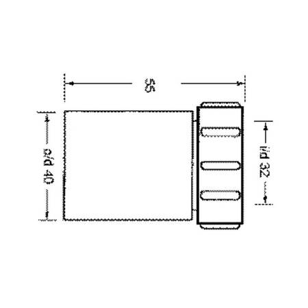 Złączka redukcyjna nakrętno-prosta 32x40mm