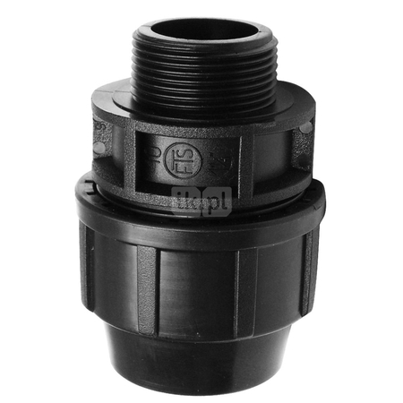 Złączka skręcana z gwintem zewnętrznym do rur PE PN16 25 mm x 3/4