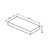 ADAPTO KONSOLA 105X50 GLS WHT