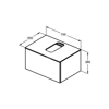 ADAPTO SZAFKA 70X50 + BLAT GRY STN