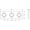 ARCHIMODULE ROZETA 3-OTWOROWA