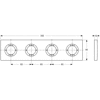 ARCHIMODULE ROZETA 4-OTWOROWA