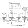 CERAFLEX BATERIA WANNOWA-NAT. 4 OTWOROWA Z AKCES.