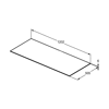 CONCA BLAT CERAM. 120 X 50.5 CM STN BC/N