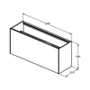 CONCA SZAFKA 120X37X55 1 DR NOWTOP ANMT