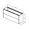 CONCA SZAFKA 120X37X55 2 DR NOWTOP ANMT