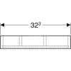 Geberit Smyle Square Wkład do szuflady, podział w kształcie litery H, do szuflady górnej, B32.3cm, H5.9cm, T15cm, lava