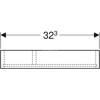 Geberit Smyle Square Wkład do szuflady, podział w kształcie litery T, do szuflady górnej, B32.3cm, H5.9cm, T15cm, lava