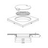 Kratka podłogowa wykonana z ABS 150x150mm