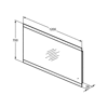 M+L LUSTRO WYS. LIGHT 120X70 80W 230V