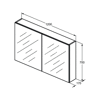 M+L SZAFKA Z LUST. NIS. 120X70 MATT AL