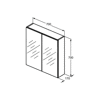 M+L SZAFKA Z LUST. NIS. 70X70 MATT AL