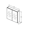 M+L SZAFKA Z LUST. NIS. 80X70 MATT AL