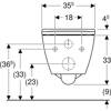 Miska WC wisząca GEBERIT Smyle Square bez kołnierza wewnętrznego