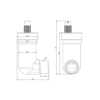 Odpowietrznik automatyczny AFRISO kątowy z zaworkiem "Aqua-Stop" GZ mosiądz niklowany fi 1/2''