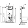 PROSYS STELAŻ WC ŚCIENNY 120 M 3H