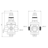 Regulator ciśnienia wody AFRISO BPR, GW 3/4''